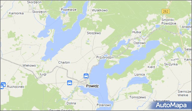 mapa Przybrodzin, Przybrodzin na mapie Targeo