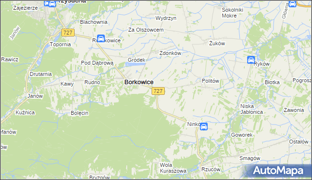 mapa Radestów, Radestów na mapie Targeo