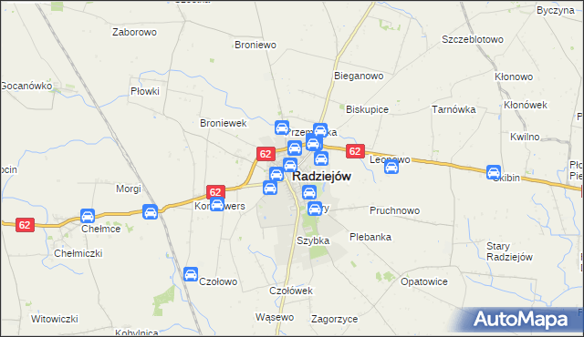 mapa Radziejów, Radziejów na mapie Targeo