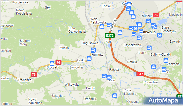 mapa Rębków, Rębków na mapie Targeo