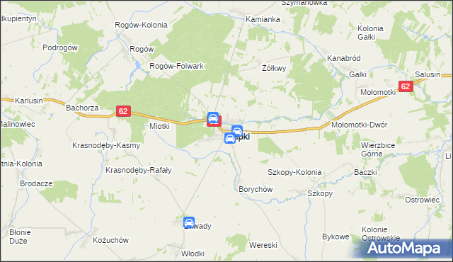 mapa Repki powiat sokołowski, Repki powiat sokołowski na mapie Targeo