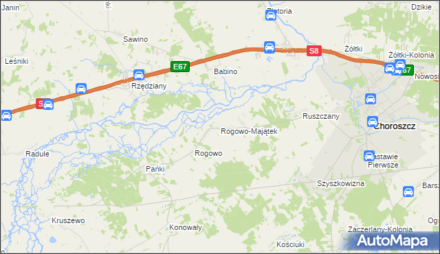 mapa Rogowo-Majątek, Rogowo-Majątek na mapie Targeo