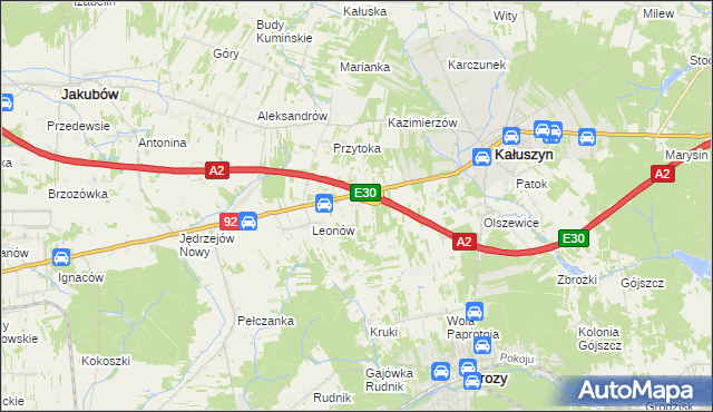 mapa Ryczołek, Ryczołek na mapie Targeo