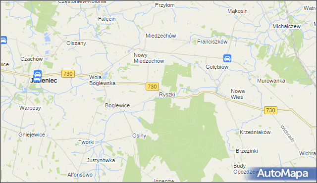 mapa Ryszki, Ryszki na mapie Targeo