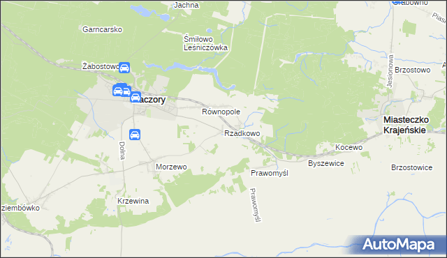 mapa Rzadkowo, Rzadkowo na mapie Targeo