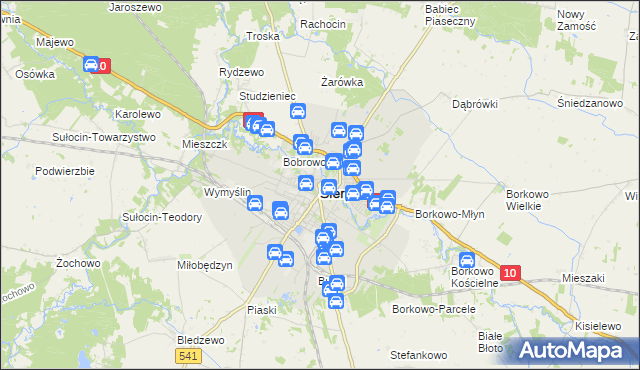 mapa Sierpc, Sierpc na mapie Targeo