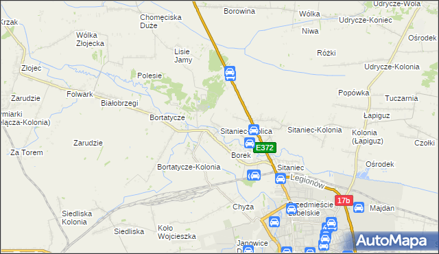 mapa Sitaniec-Wolica, Sitaniec-Wolica na mapie Targeo