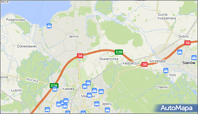 mapa Skwierzynka, Skwierzynka na mapie Targeo