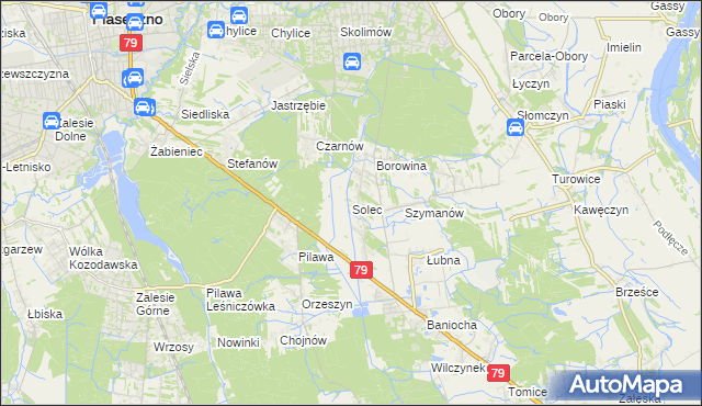 mapa Solec gmina Góra Kalwaria, Solec gmina Góra Kalwaria na mapie Targeo