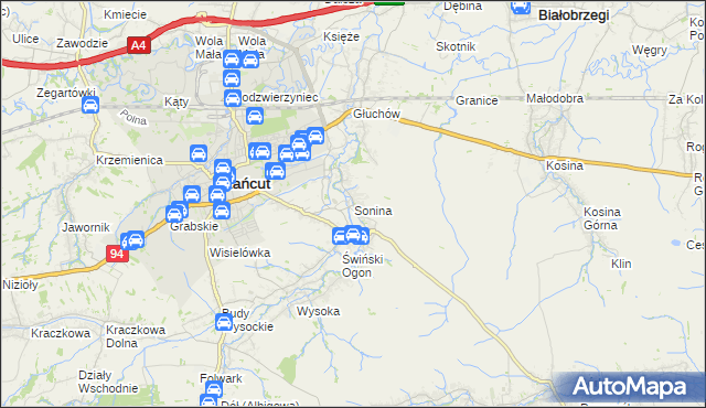 mapa Sonina, Sonina na mapie Targeo