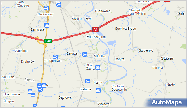 mapa Sośnica gmina Radymno, Sośnica gmina Radymno na mapie Targeo