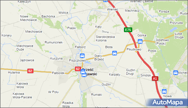 mapa Stary Brześć, Stary Brześć na mapie Targeo
