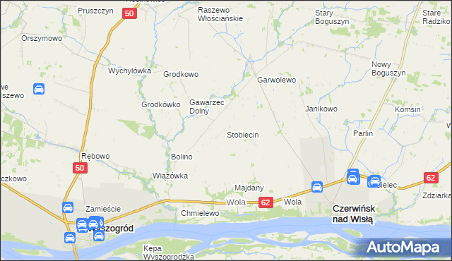 mapa Stobiecin, Stobiecin na mapie Targeo