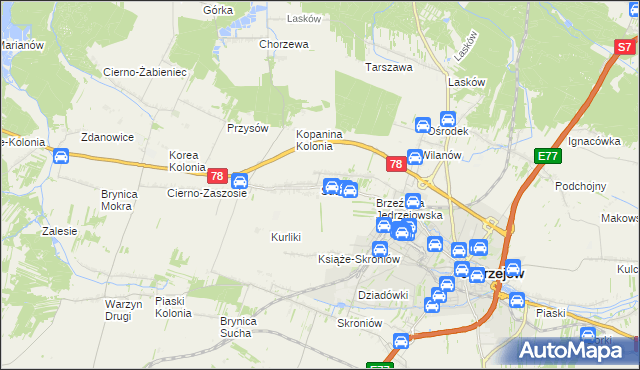 mapa Sudół gmina Jędrzejów, Sudół gmina Jędrzejów na mapie Targeo