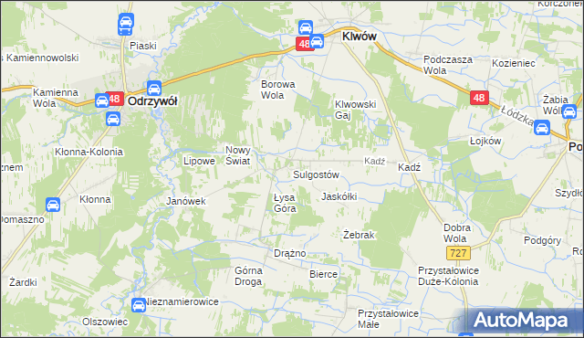 mapa Sulgostów, Sulgostów na mapie Targeo