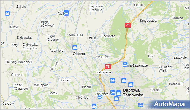 mapa Swarzów, Swarzów na mapie Targeo