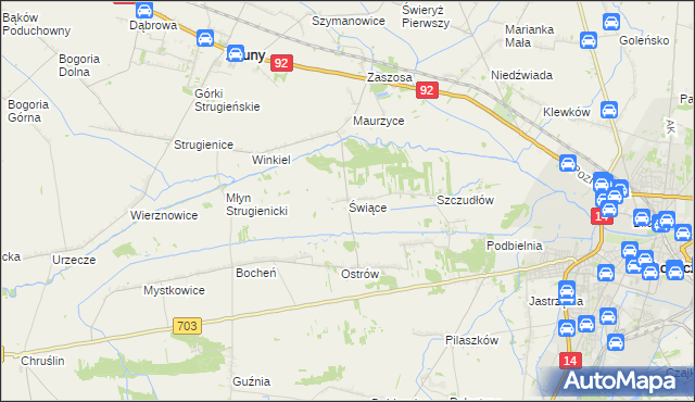 mapa Świące, Świące na mapie Targeo