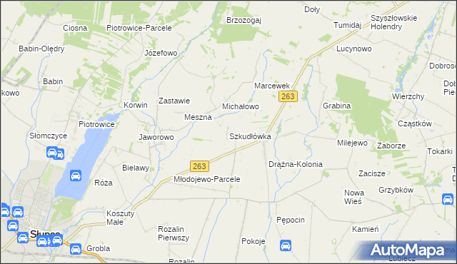 mapa Szkudłówka, Szkudłówka na mapie Targeo