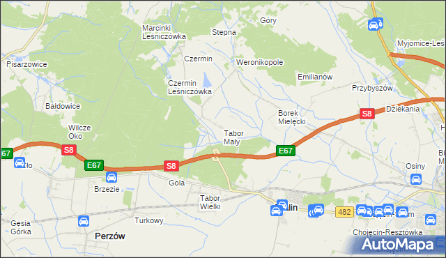 mapa Tabor Mały, Tabor Mały na mapie Targeo