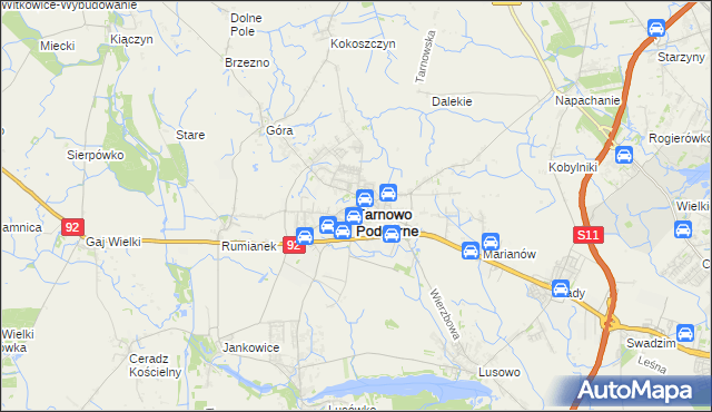 mapa Tarnowo Podgórne, Tarnowo Podgórne na mapie Targeo