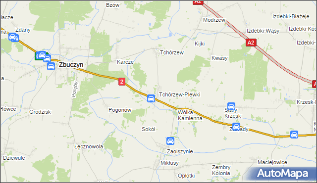 mapa Tchórzew-Plewki, Tchórzew-Plewki na mapie Targeo
