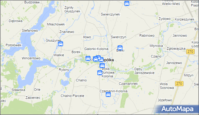 mapa Topólka powiat radziejowski, Topólka powiat radziejowski na mapie Targeo