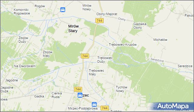 mapa Trębowiec Duży, Trębowiec Duży na mapie Targeo