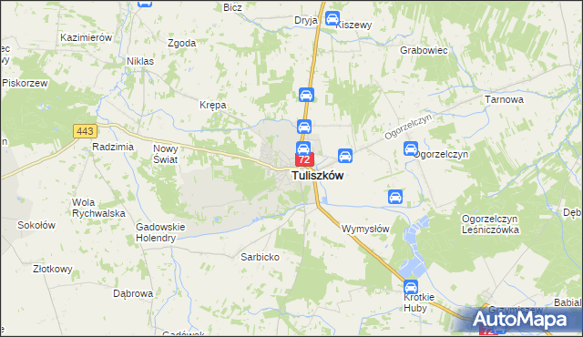 mapa Tuliszków, Tuliszków na mapie Targeo