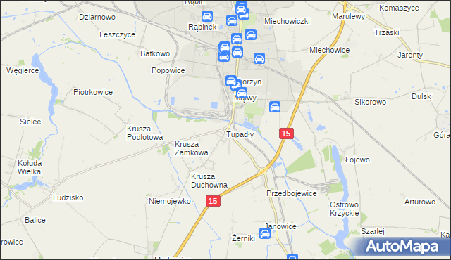 mapa Tupadły gmina Inowrocław, Tupadły gmina Inowrocław na mapie Targeo