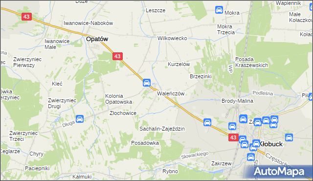 mapa Waleńczów, Waleńczów na mapie Targeo