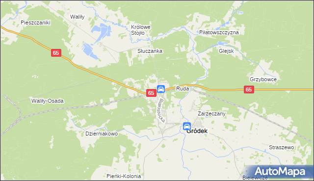 mapa Waliły-Stacja, Waliły-Stacja na mapie Targeo