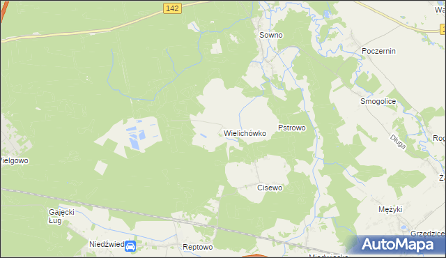 mapa Wielichówko, Wielichówko na mapie Targeo