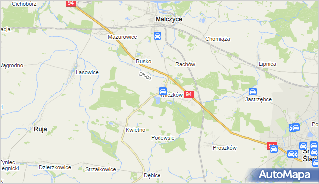 mapa Wilczków gmina Malczyce, Wilczków gmina Malczyce na mapie Targeo