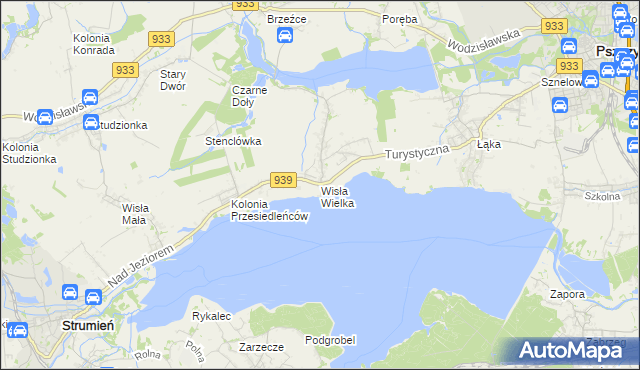 mapa Wisła Wielka, Wisła Wielka na mapie Targeo