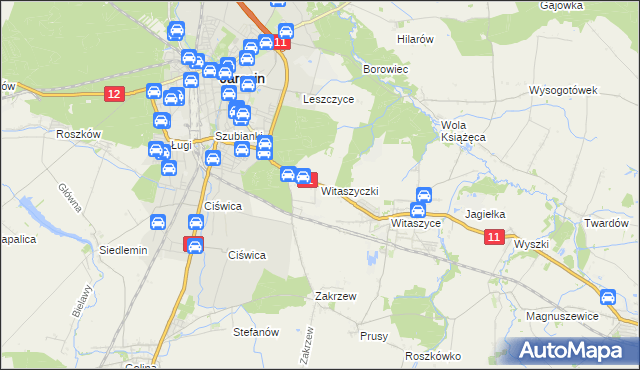 mapa Witaszyczki, Witaszyczki na mapie Targeo