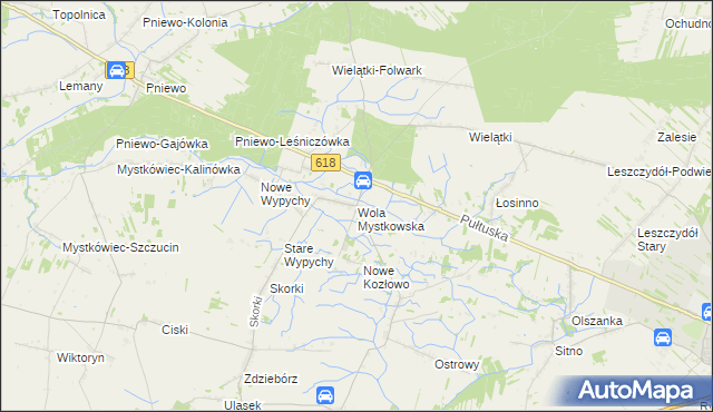 mapa Wola Mystkowska, Wola Mystkowska na mapie Targeo