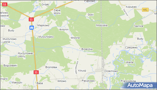 mapa Wygranka gmina Krzykosy, Wygranka gmina Krzykosy na mapie Targeo