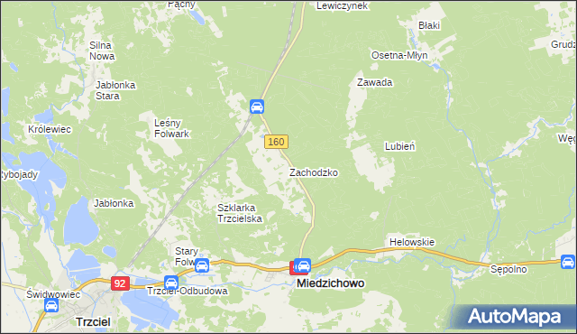 mapa Zachodzko, Zachodzko na mapie Targeo