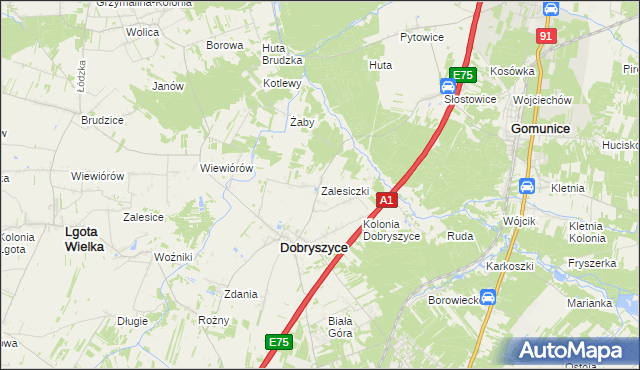 mapa Zalesiczki, Zalesiczki na mapie Targeo