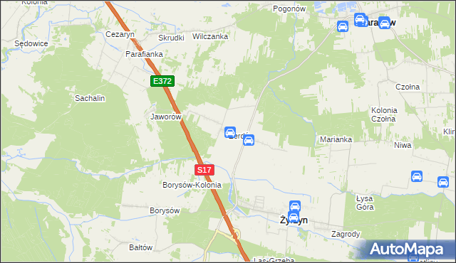 mapa Żerdź gmina Żyrzyn, Żerdź gmina Żyrzyn na mapie Targeo