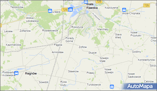 mapa Zofiów, Zofiów na mapie Targeo