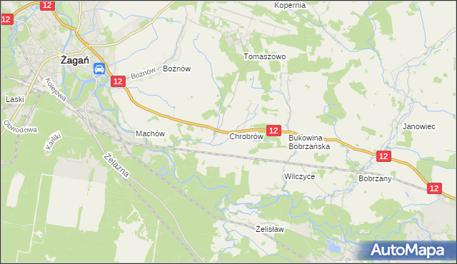mapa Chrobrów, Chrobrów na mapie Targeo