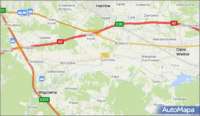 mapa Duchnów, Duchnów na mapie Targeo