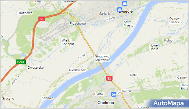 mapa Głogówko Królewskie, Głogówko Królewskie na mapie Targeo