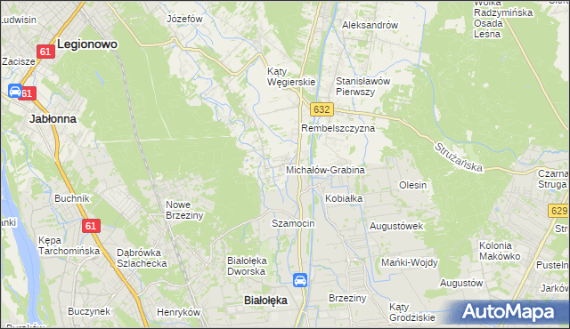 mapa Michałów-Grabina, Michałów-Grabina na mapie Targeo