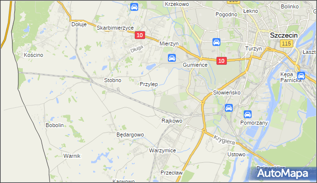 mapa Ostoja gmina Kołbaskowo, Ostoja gmina Kołbaskowo na mapie Targeo