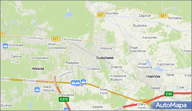 mapa Sulejówek, Sulejówek na mapie Targeo