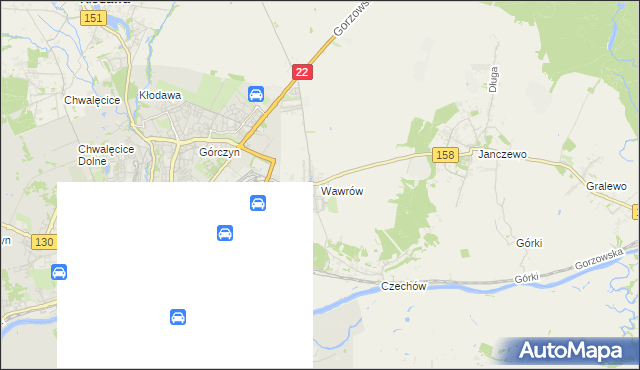 mapa Wawrów, Wawrów na mapie Targeo
