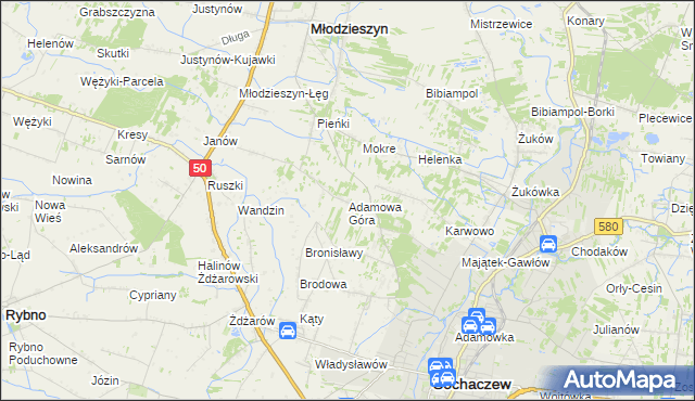 mapa Adamowa Góra, Adamowa Góra na mapie Targeo