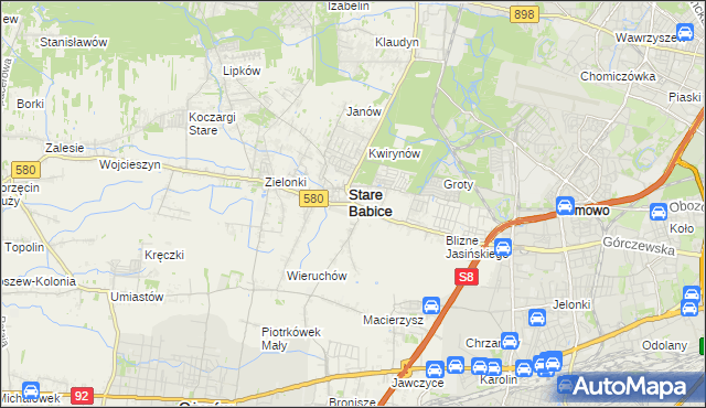 mapa Babice Nowe, Babice Nowe na mapie Targeo